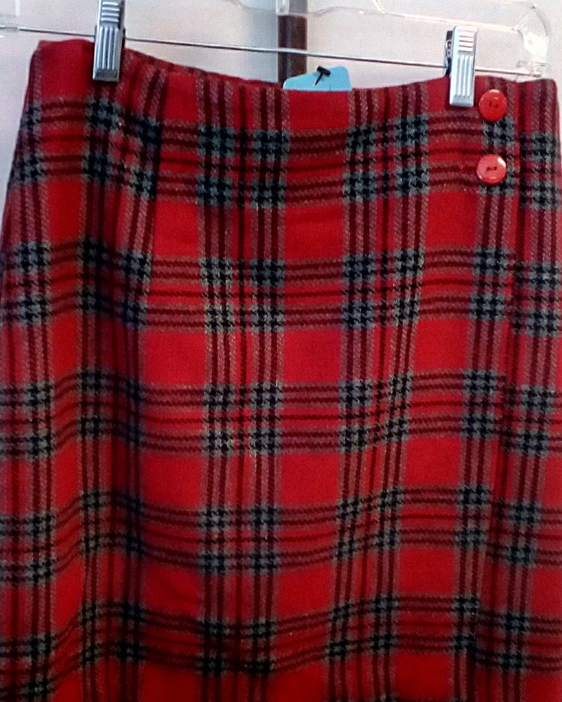 35th & 10th Red Plaid Wool skirt Mini